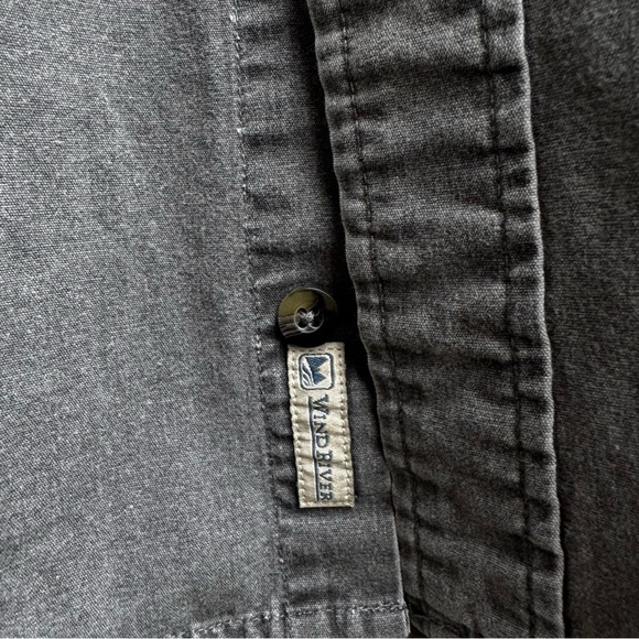 WindRiver men’s button down grey cotton short sleeve tee t-shirt casual Sz S - Picture 4 of 6